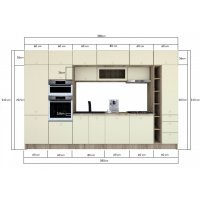 Bucatarie ZONE A 380 FRONT MDF K002 / decor 191